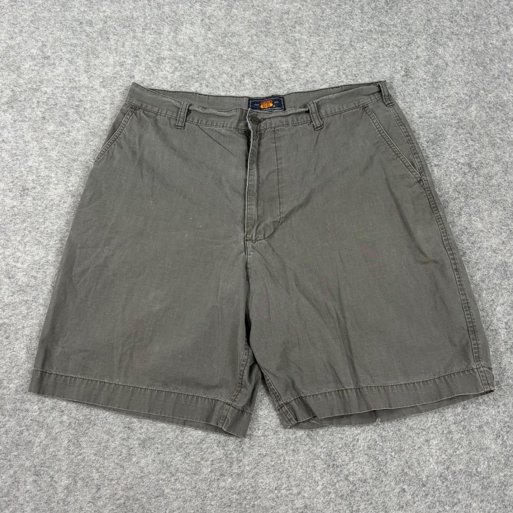 Route 66 Flat Front Chino Shorts Mens 36 Grey Utility Workwear Casual Outdoor
